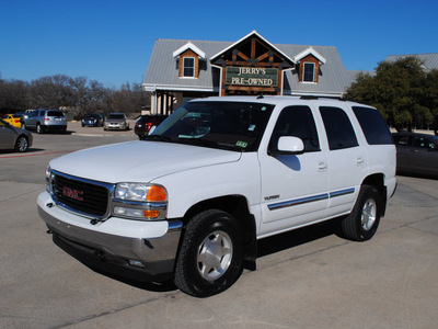 gmc yukon 2005 white suv gasoline 8 cylinders rear wheel drive automatic 76087