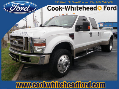 ford f 450 super duty 2008 oxford white clearc pickup truck lariat diesel 8 cylinders 4 wheel drive automatic with overdrive 32401