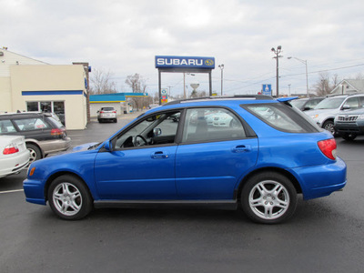 subaru impreza 2002 blue wagon wrx gasoline 4 cylinders dohc all whee drive automatic 45324