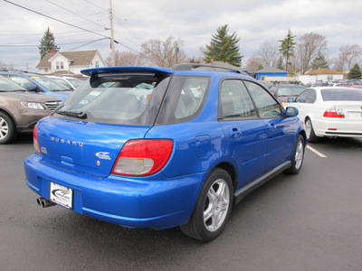 subaru impreza 2002 blue wagon wrx gasoline 4 cylinders dohc all whee drive automatic 45324