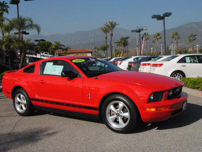 ford mustang 2008 dk  red coupe v6 premium gasoline 6 cylinders rear wheel drive automatic 91010