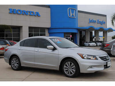 honda accord 2012 silver sedan ex l v6 gasoline 6 cylinders front wheel drive automatic 77065