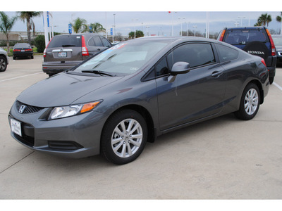 honda civic 2012 dk  gray coupe ex gasoline 4 cylinders front wheel drive automatic 77065