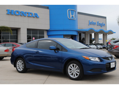honda civic 2012 blue coupe ex w navi gasoline 4 cylinders front wheel drive automatic 77065
