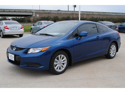 honda civic 2012 blue coupe ex w navi gasoline 4 cylinders front wheel drive automatic 77065