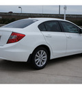 honda civic 2012 white sedan ex l w navi gasoline 4 cylinders front wheel drive automatic 77065