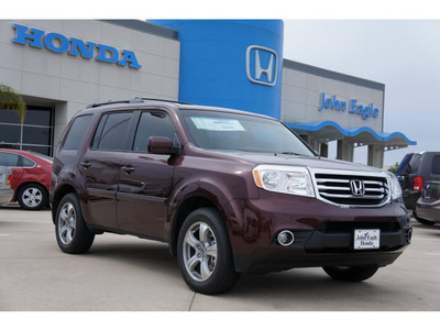 honda pilot 2012 dk  red suv ex l w dvd gasoline 6 cylinders 2 wheel drive automatic 77065