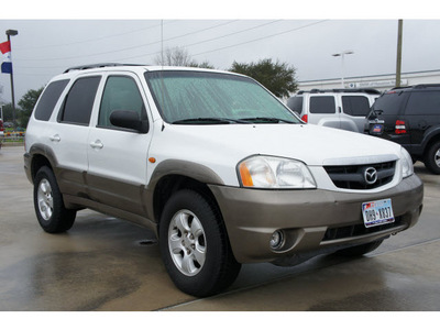 mazda tribute 2004 white suv lx v6 gasoline 6 cylinders front wheel drive 4 speed automatic 77090