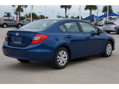 honda civic 2012 blue sedan lx gasoline 4 cylinders front wheel drive 5 speed manual 77065