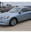 honda accord 2012 lt  blue sedan ex l w navi gasoline 4 cylinders front wheel drive automatic 77065