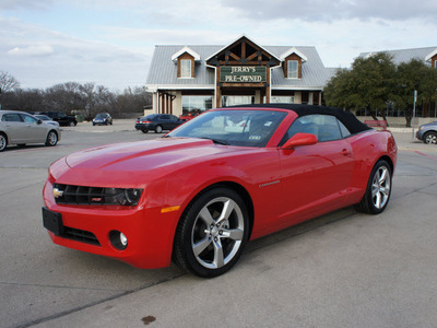 chevrolet camaro convertible 2011 red lt gasoline 6 cylinders rear wheel drive automatic 76087