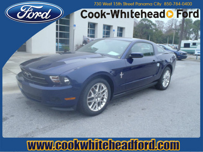 ford mustang 2012 dk  blue coupe v6 premium gasoline 6 cylinders rear wheel drive automatic 32401