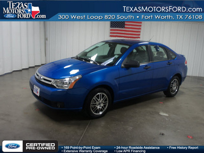 ford focus 2011 blue sedan se gasoline 4 cylinders front wheel drive automatic 76108