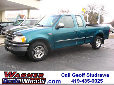 ford f 150 1997 green xlt gasoline v6 rear wheel drive automatic with overdrive 45840