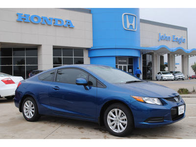 honda civic 2012 blue coupe ex gasoline 4 cylinders front wheel drive automatic 77065