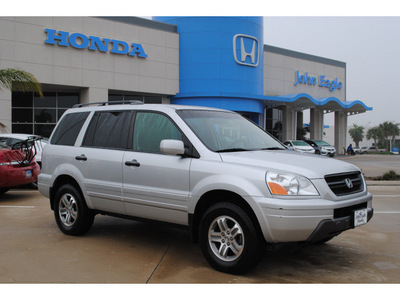 honda pilot 2005 silver suv ex l gasoline 6 cylinders all whee drive automatic 77065