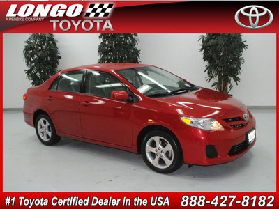toyota corolla 2011 red sedan le gasoline 4 cylinders front wheel drive automatic 91731