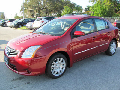 nissan sentra 2012 red sedan s gasoline 4 cylinders front wheel drive automatic 33884