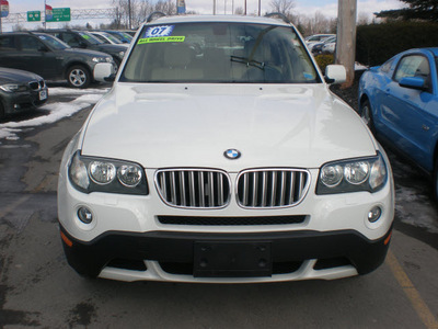 bmw x3 2007 white suv gasoline 6 cylinders all whee drive automatic 13502