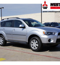 mitsubishi outlander 2012 silver suv es gasoline 4 cylinders front wheel drive automatic 78238