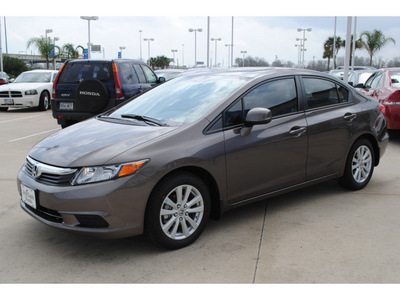 honda civic 2012 gray sedan ex w navi gasoline 4 cylinders front wheel drive automatic 77065