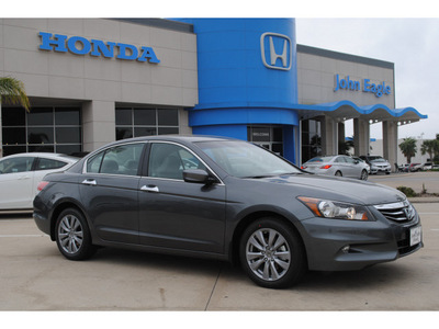 honda accord 2012 dk  gray sedan ex l v6 gasoline 6 cylinders front wheel drive automatic 77065