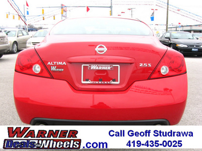 nissan altima 2009 red coupe 2 5 s gasoline 4 cylinders front wheel drive automatic 45840