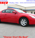 nissan altima 2009 red coupe 2 5 s gasoline 4 cylinders front wheel drive automatic 45840