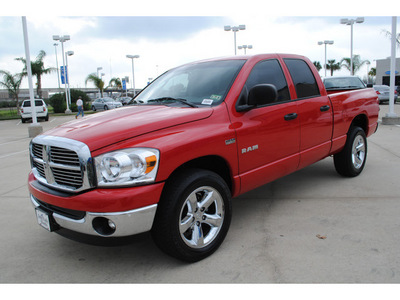 dodge ram pickup 1500 2008 red pickup truck slt gasoline 8 cylinders rear wheel drive automatic with overdrive 77065