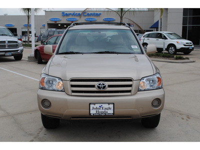 toyota highlander 2007 gold suv gasoline 6 cylinders all whee drive automatic with overdrive 77065