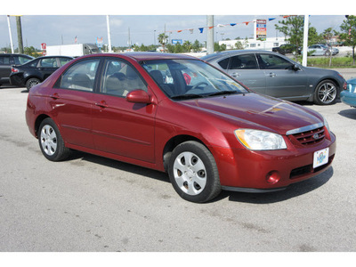 kia spectra 2006 dk  red sedan ex gasoline 4 cylinders front wheel drive automatic 77388