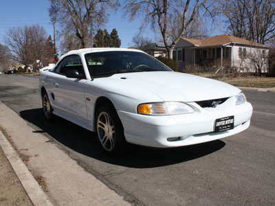 ford mustang 1997 white gt v8 automatic with overdrive 80110