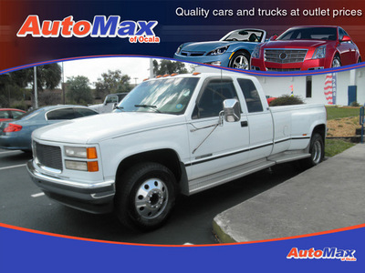 gmc sierra 3500 1995 white pickup truck sle gasoline v8 rear wheel drive automatic 34474