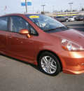 honda fit 2007 orange hatchback 4 cylinders automatic 13502