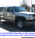 chevrolet silverado 1500 2003 silver pickup truck 4x4 long bed 8 cylinders automatic 45840