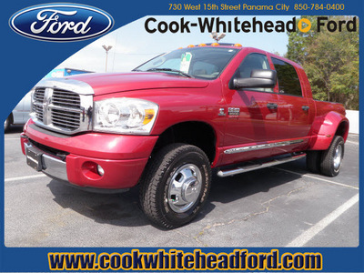 dodge ram pickup 3500 2008 dk  red laramie diesel 6 cylinders 4 wheel drive automatic with overdrive 32401