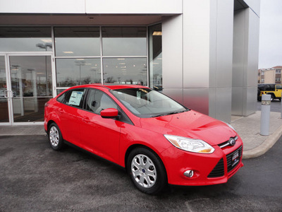 ford focus 2012 red sedan se gasoline 4 cylinders front wheel drive automatic with overdrive 60546