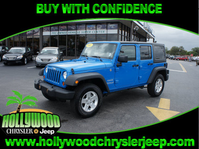 jeep wrangler unlimited 2011 blue suv sport gasoline 6 cylinders 4 wheel drive automatic 33021