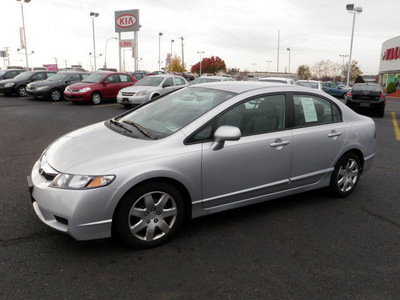 honda civic 2010 silver sedan lx gasoline 4 cylinders front wheel drive automatic 19153