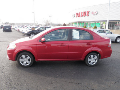 chevrolet aveo 2010 red sedan lt gasoline 4 cylinders front wheel drive automatic 19153