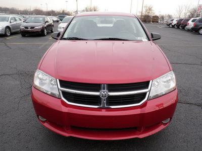 dodge avenger 2009 red sedan sxt gasoline 6 cylinders front wheel drive automatic 19153