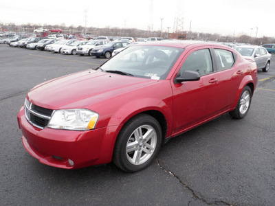 dodge avenger 2009 red sedan sxt gasoline 6 cylinders front wheel drive automatic 19153