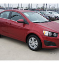 chevrolet sonic 2012 red sedan gasoline 4 cylinders front wheel drive automatic 77090