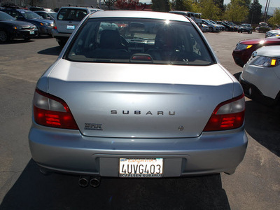 subaru impreza 2002 silver sedan wrx gasoline 4 cylinders dohc all whee drive 5 speed manual 94063