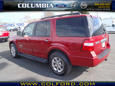 ford expedition 2008 red suv xlt gasoline 8 cylinders 4 wheel drive automatic 98632