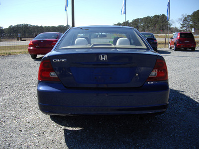 honda civic 2003 blue coupe ex gasoline 4 cylinders sohc front wheel drive automatic 27569