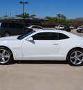 chevrolet camaro 2010 white coupe lt gasoline 6 cylinders rear wheel drive automatic 76087