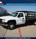 chevrolet silverado 3500 2007 white pickup truck w t 8 cylinders automatic 76108