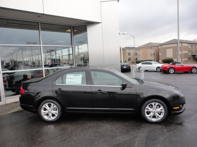 ford fusion 2012 black sedan se w sync gasoline 4 cylinders front wheel drive automatic with overdrive 60546