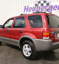 ford escape 2001 toreador red suv xlt gasoline 6 cylinders 4 wheel drive automatic 80905